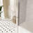 34" W x 58" H Bathtub Shower Door, 180 Degrees Pivot Tub Shower Glass Door with 1/4" (6mm) Tempered Glass and Towel Bar, Chrome Finish, Explosion-Proof Film, Stainless Steel-123300301