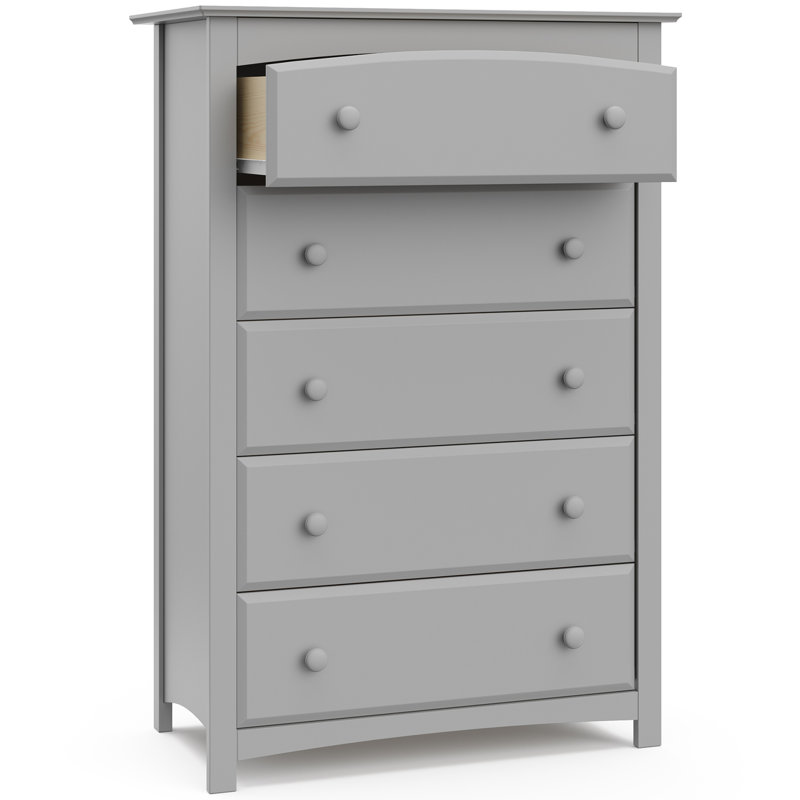 33.35'' W 5 - Drawer Dresser, Light Gray
