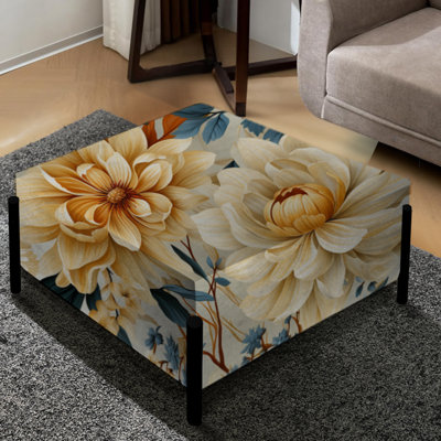 Grand repose-pieds carré Boho