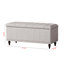 Banc de rangement Arhaam, revêtement en tissu beige grisâtre, capitonné, H 18,48 po x l 41,55 po x P 16,48 po