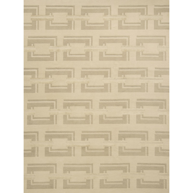 Tapis rectangulaire en marbre / ivoire, Rectangle 8 pi x 10 pi