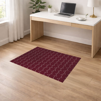 Tapis de bureau léger décoratif à motif de branches de vigne