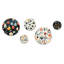 Scandinavian Botanical Collage V - ensemble d'art mural rond floral bohémien de 5