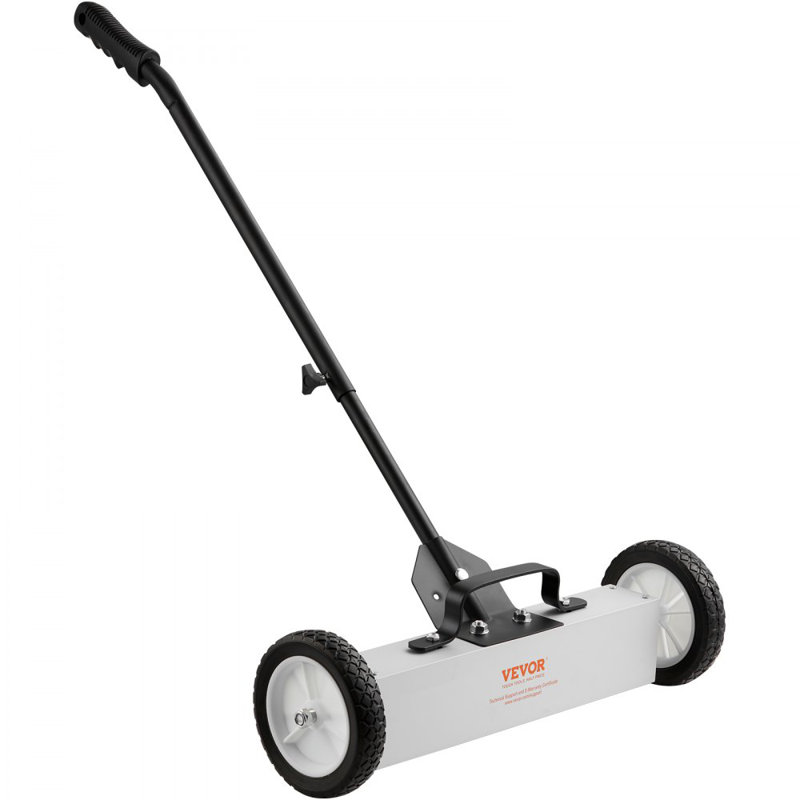 Balayeuse magnétique à roulettes 45Lbs avec roues, balayeuse magnétique
