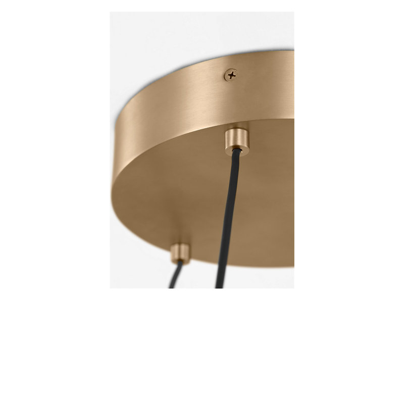 Lustre à DEL Aro, H 2 po x l 24 po x P 24 po, Laiton satiné