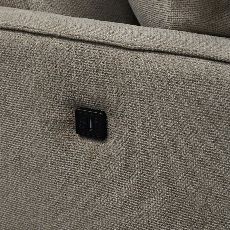Anwita Recessed Arm Standard Loveseat, Gray 100% Polyester, 35.03" H x 56.7" W x 31.9"D
