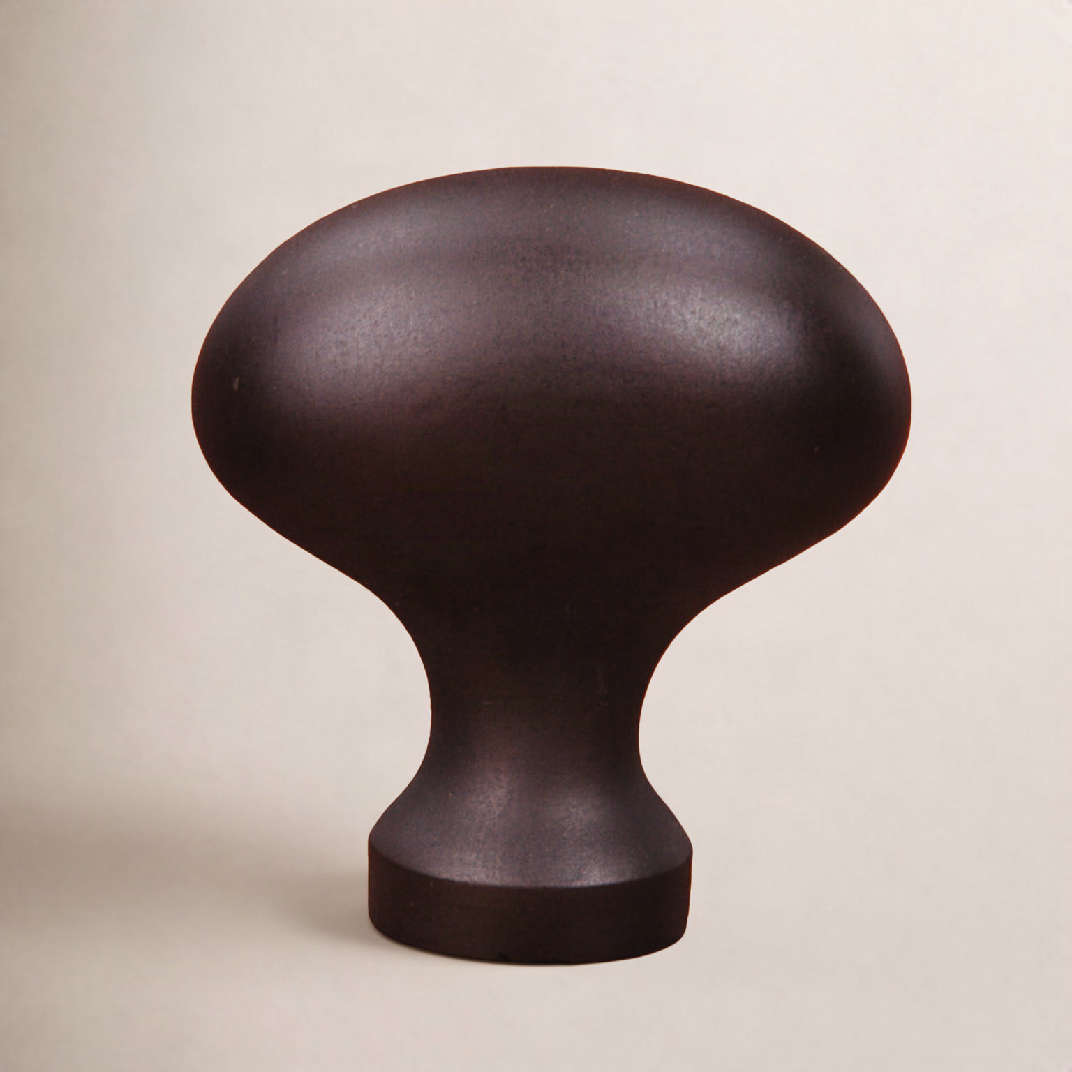 Plain Oval Football Knob CK Series, Oil Rubbed Bronze