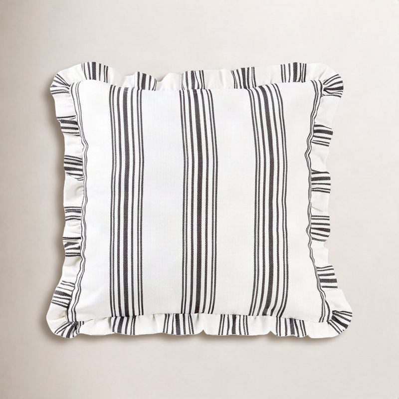 Taie d'oreiller décorative 27 po x 27 po Rebekah, Noir