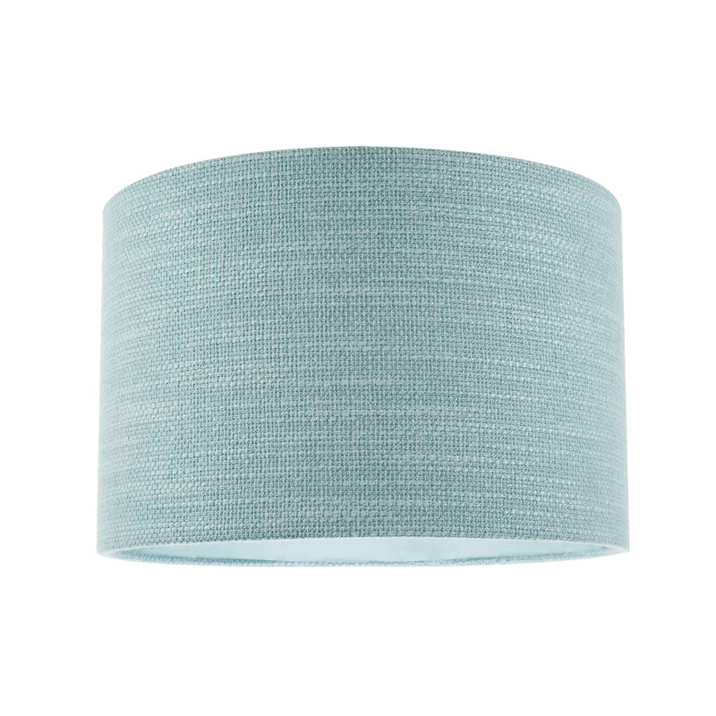 20cm H Linen Drum Lamp Shade ( No Direct Attachment Method ) in Teal