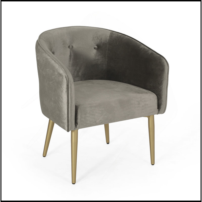 Chaise avec accoudoirs de salle à manger, Gris
