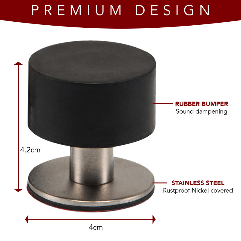 Stainless Steel Floor Fixed Stop, Black