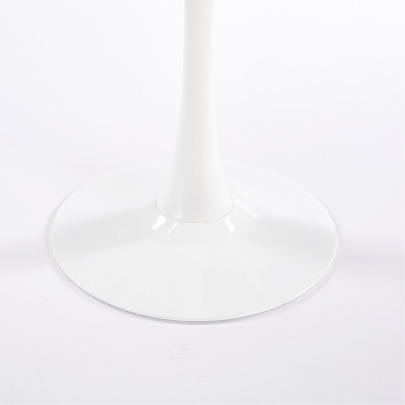 Table de salle à manger 31,5 pouces chêne, Blanc, H 28,93 po x L 31,5 po x l 31,5 po, Chêne