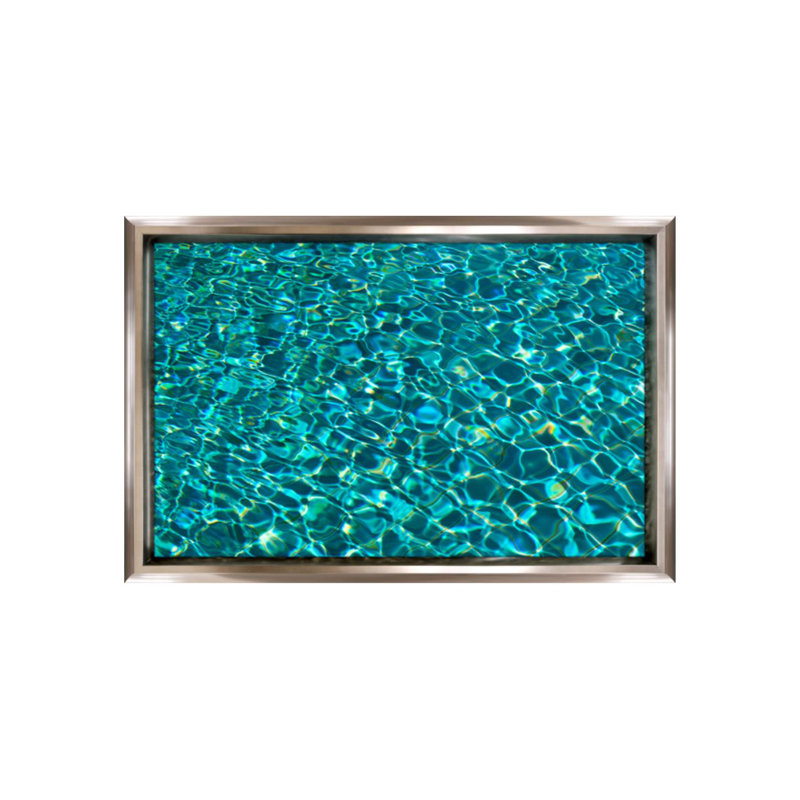 Aqua Light Print by Jordan Thurston, Glass Coat, 16" H x 24" W