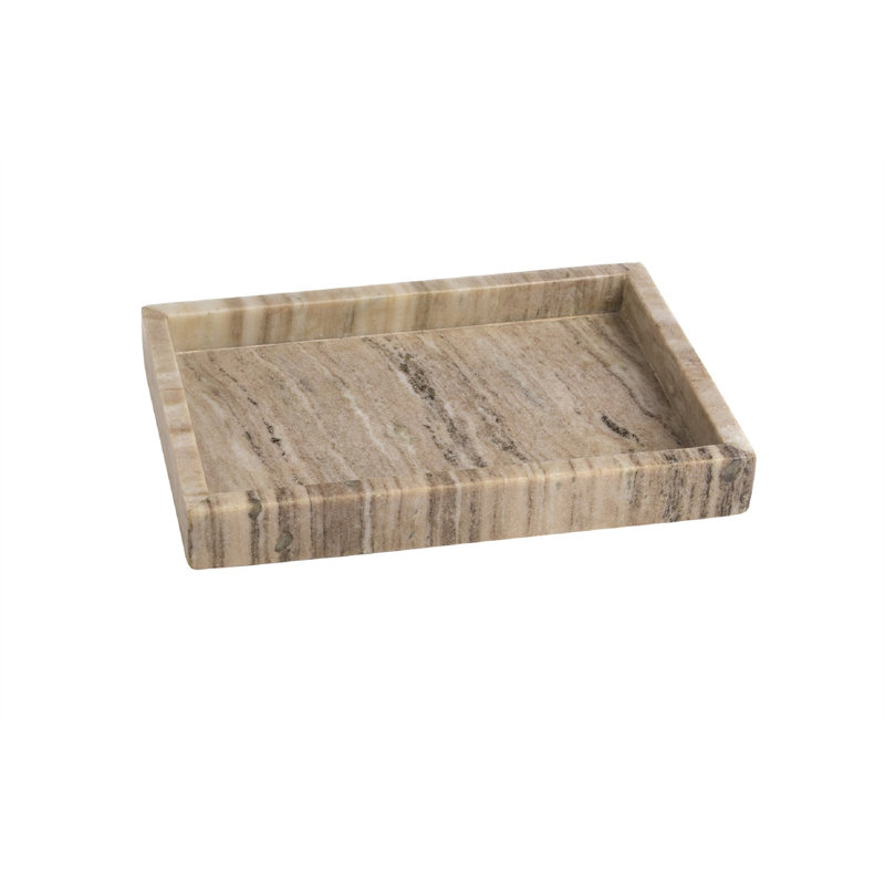 Lena Marble Tray, 1.5" H x 8" W x 12" D, Brown Galaxy