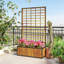 Lit de jardin surélevé en bois avec treillis-126609550