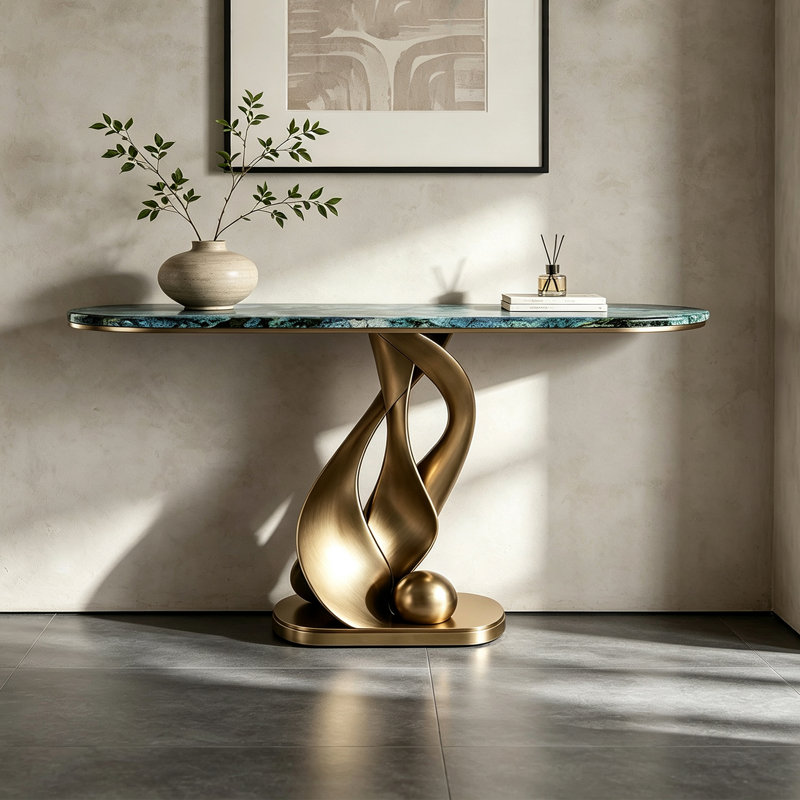 Console Italian-Luxury, H 33,5 po x l 54,3 po x P 13,8 po
