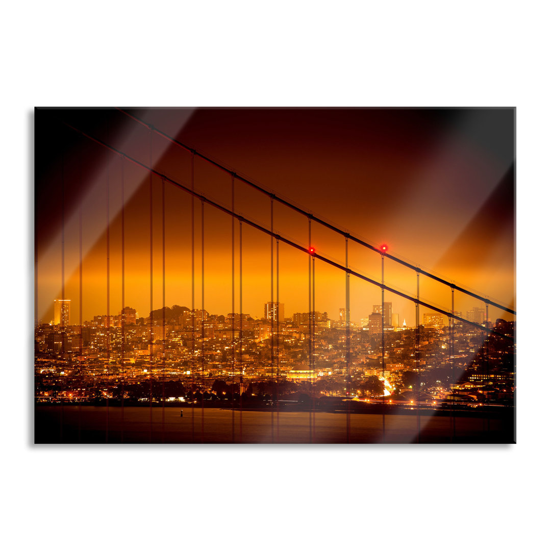 Glasbild Skyline von San Francisco