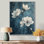 Behan Magnolia Blooms In Saffire Winter Impressionist II - Magnolias, impression sur toile