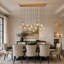 Lustre en cristal avec longueur réglable-1247229580