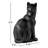 Bostobrick Faceted Geometric Black Cat Figurine (9.5 Inch)-1216995983