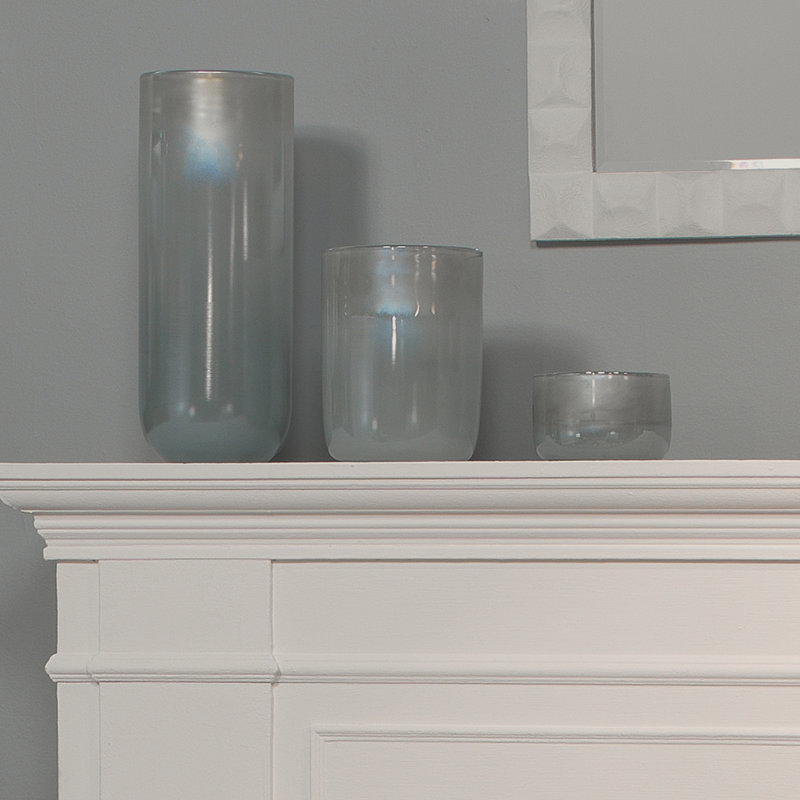Metallic Opal Handblown Glass Table Vase