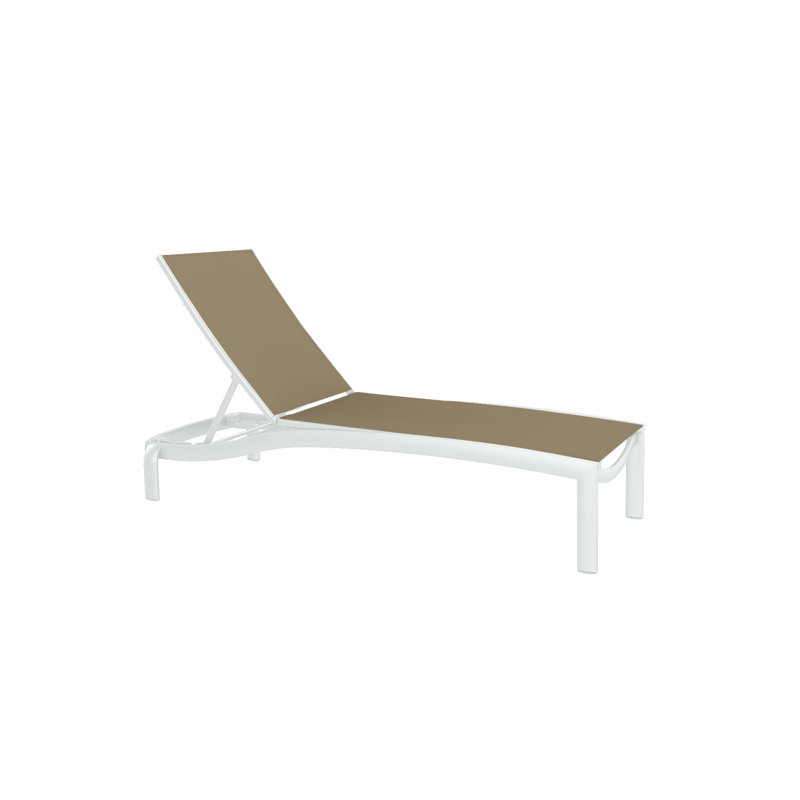 Kor Outdoor Chaise Lounge, Snow, Gold Coast
