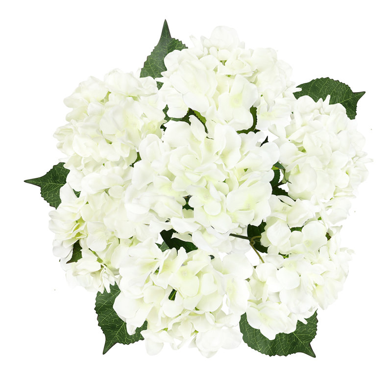Tige d'hortensia de luxe Cragmont, Blanc, crème