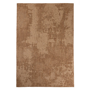 Tapis décoratif brun/beige intérieur/extérieur