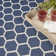 Kurmanbek Geometric Reversible Indoor / Outdoor Area Rug in Navy