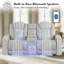 Ensembles inclinables électriques modernes et contemporains avec appuis-tête réglables, prise de courant USB et éclairage à DEL et haut-parleur (canapé + causeuse + fauteuil)-1829431773-1844540916