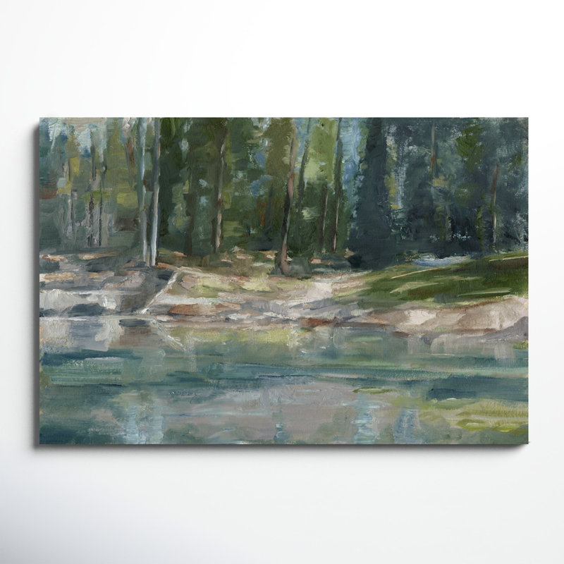 «Northwestern Lake II» par Ethan Harper - peinture sur toile, H 32 po x l 48 po