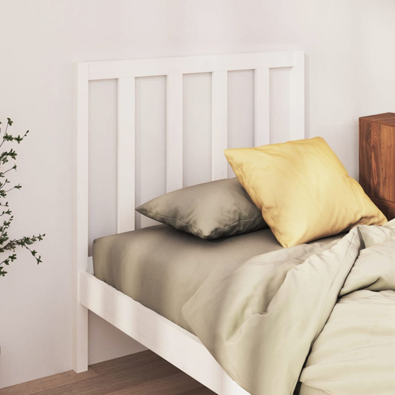 Brookview Solid Wood Slat Headboard, 100 x 81cm, White