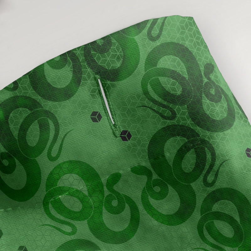 Snakes Single Sower Curtain, Green