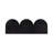 Decorative Arch Wall Mounted Hook Rack with 3 Metal Hooks - Stylish Wall Coat Rack Storage or Everyday Accessories - 19", Black