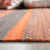 Amerina Kilim Hand Woven Flat Weave Wool/Cotton Striped Rug in Orange/Gray