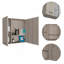 Armoire à pharmacie Kenya, miroir, double porte, quatre tablettes intérieures-1409220363