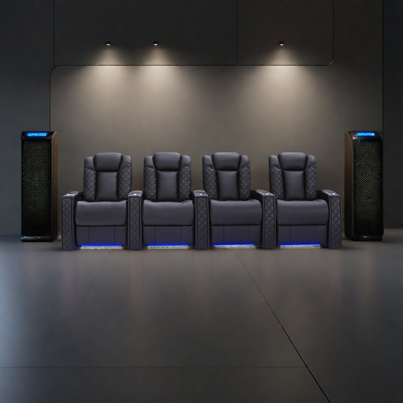 Multi-functional TV sofa in basement