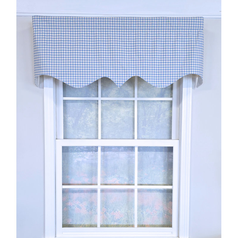 Gingham Regal Valance, Bleu