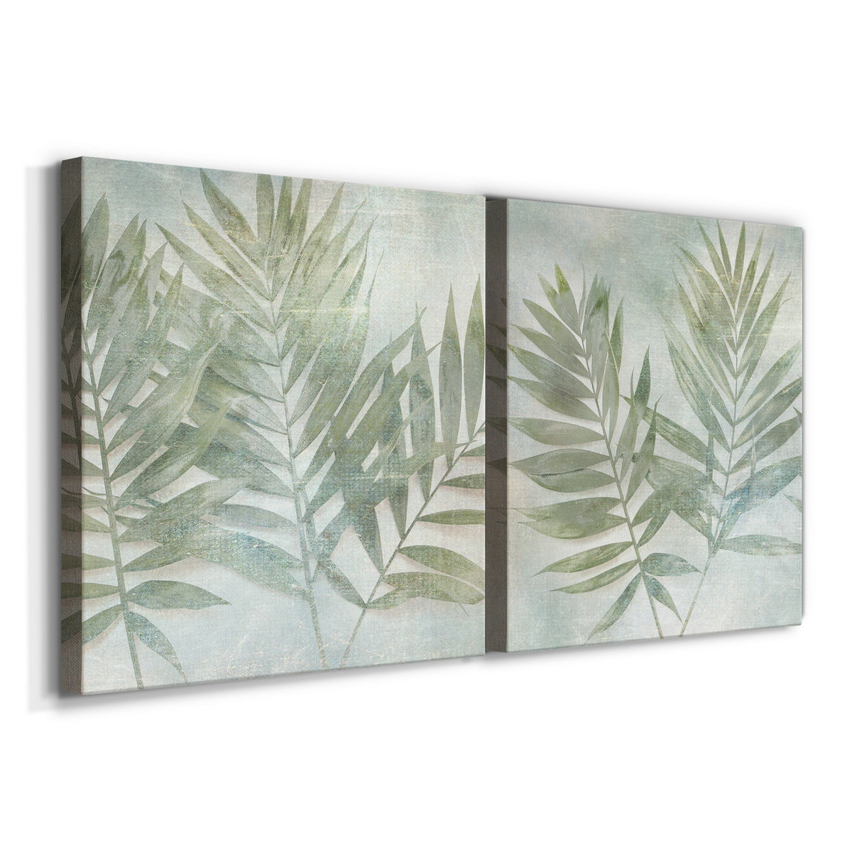 Bay Isle Home™ Soft Leaves I - 2 Piece Wrapped Canvas Painting Print ...