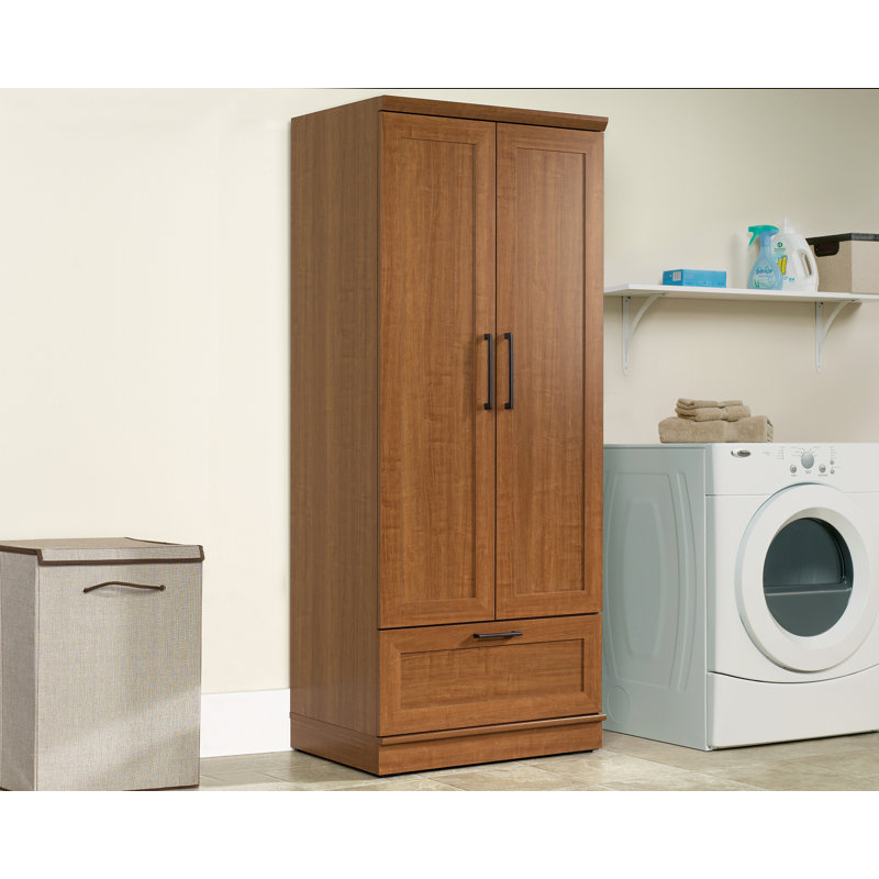 Sienna Oak Finish Tall Wardrobe with Adjustable Shelf