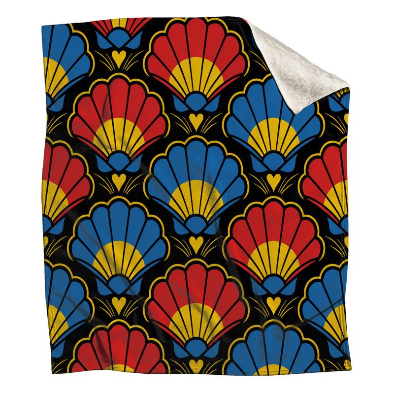 Colorful Shell Pattern Blankets, 50in W x 60in H