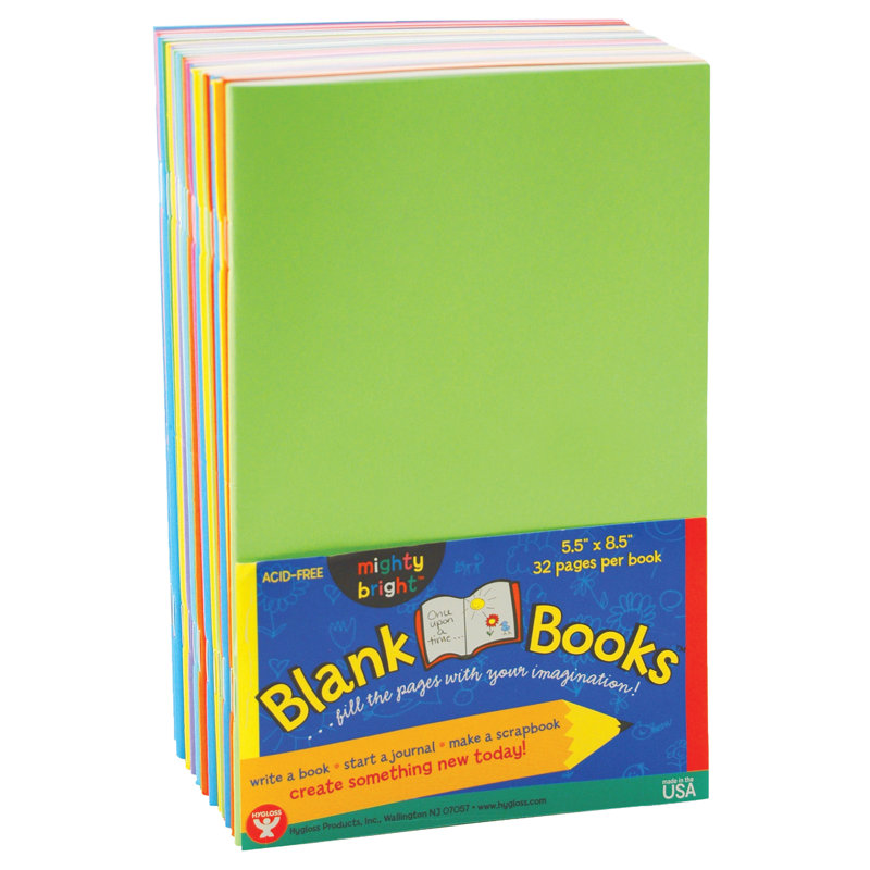 Livres vierges Hygloss Products Inc, H 2,5 po x l 5,5 po x P 8,5 po