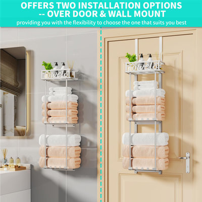 27 cm L Over-the-Door Towel Rack