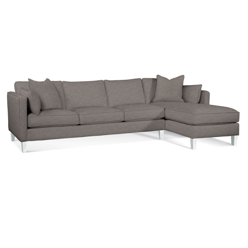Lenox Chaise Sectional, Right Hand Facing, Frost White, Basic Navy; 0317-61