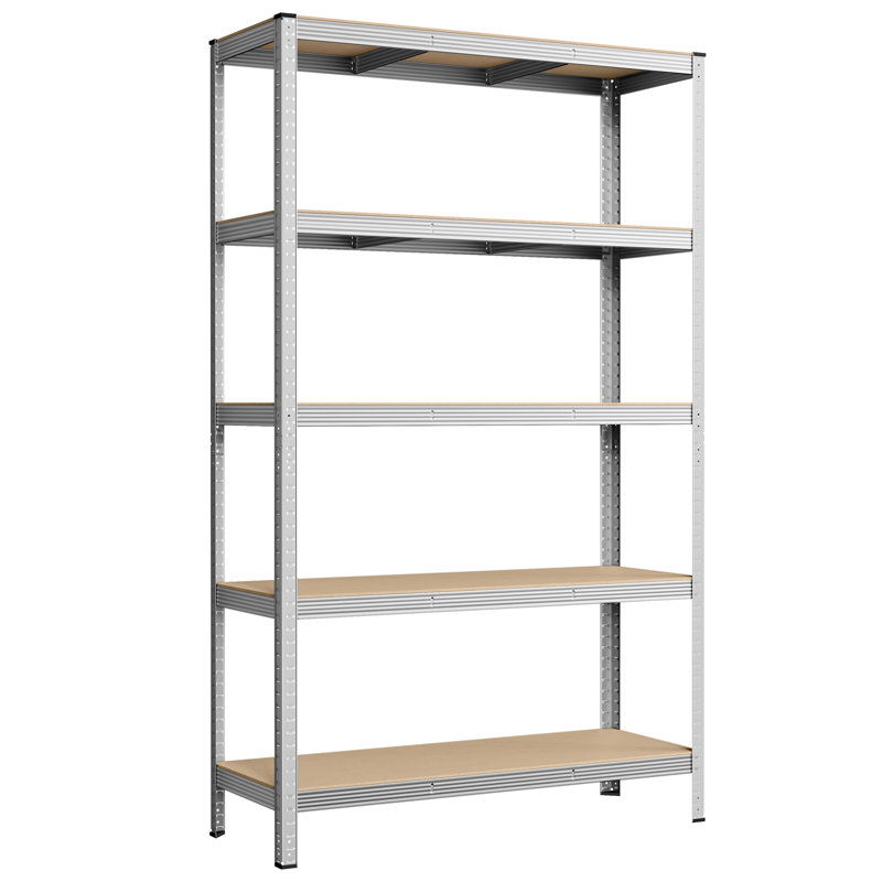 Kris Metal Height -Adjustable Shelving Unit, 200cm H x 60cm W x 120cm D, Silver