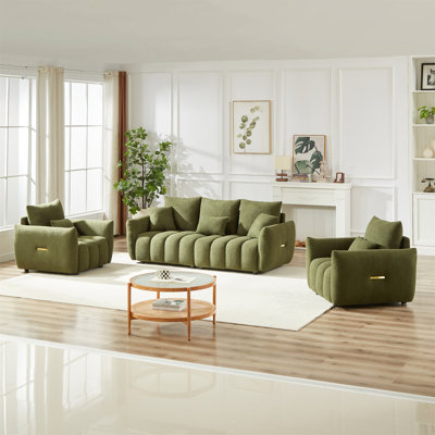 3 places + 1 place + 1 place, canapé-lit moderne, canapé-lit, structure en bois, 5 coussins, mobilier d'appartement