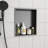 15" X 13" Stainless Steel Shower Niche, Gunmetal Black-124179849