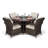 Karas 4 Seater Dining Set with Cushions and Parasol-39926003