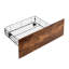 Grand lit moderne avec tiroirs de rangement, design industriel en MDF en métal