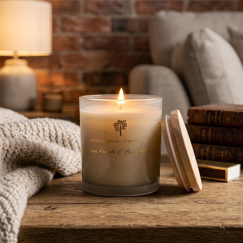 Nicola Spring - Soy Wax Scented Candle - 130g - Green Pomelo & Passion Fruit